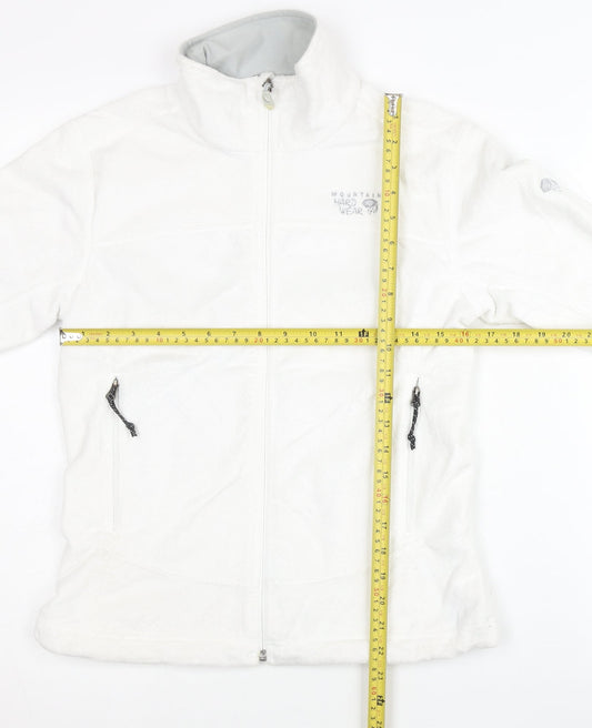 Mountain Hardwear Women's White Fleece Full Zip Jacket Size S