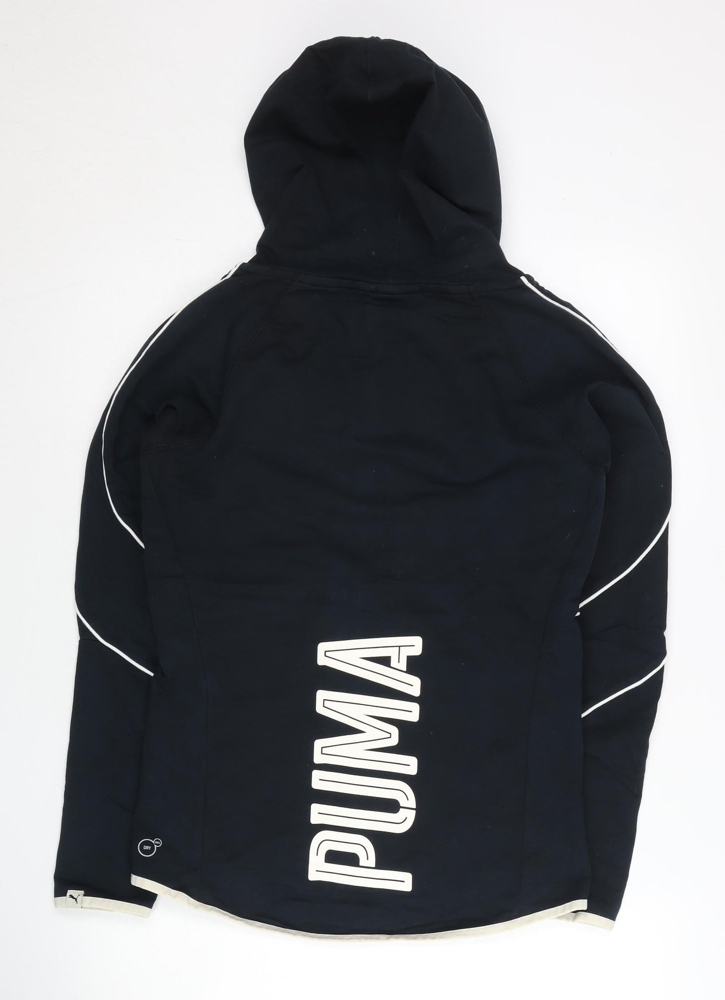 Puma Womens Black Full Zip Hoodie Size 8 UK Athletic Sportswear