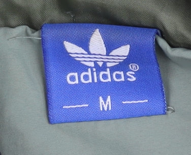 Adidas Unisex Adults Green Beige Windbreaker Jacket M Hooded