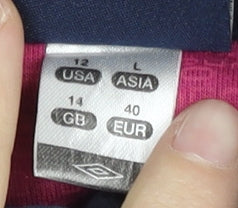 Umbro Womens Blue Size 14 Track Jacket Full Zip Lightweight