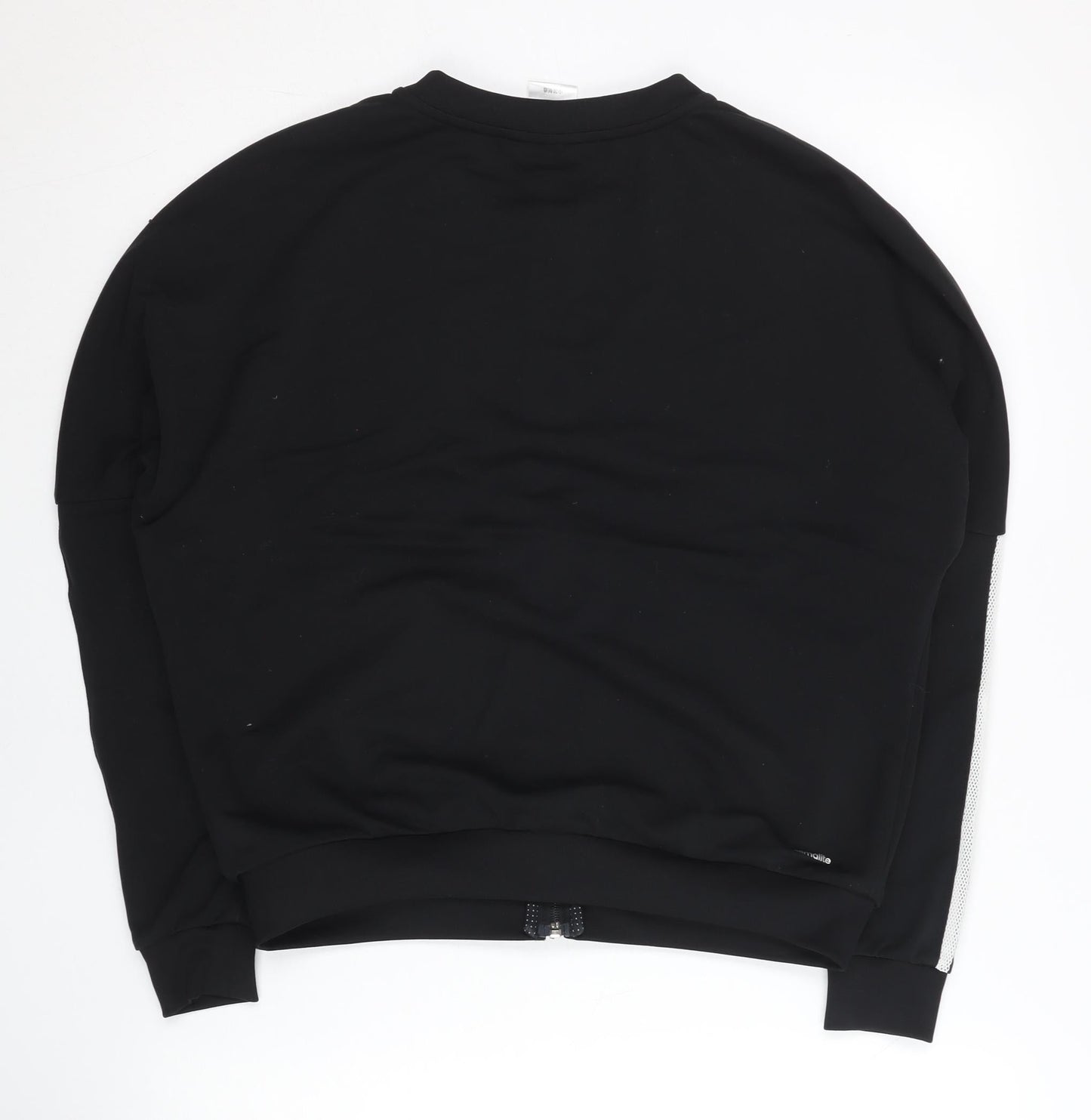 Adidas Women Black Size 10 Track Jacket Full Zip Sportswear