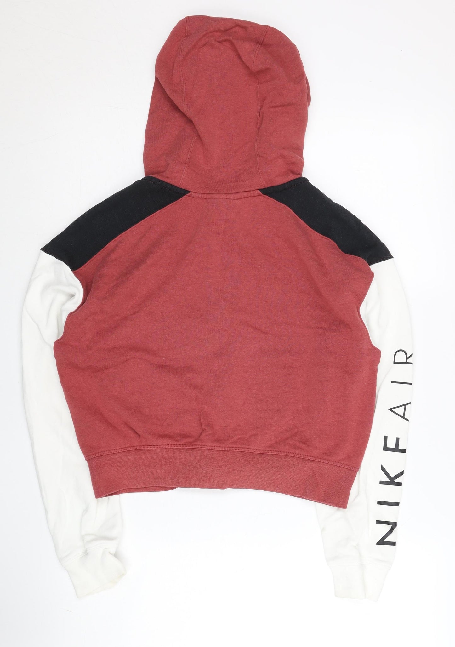 Nike Air Women’s Red Colourblock Hoodie Sweatshirt Size M