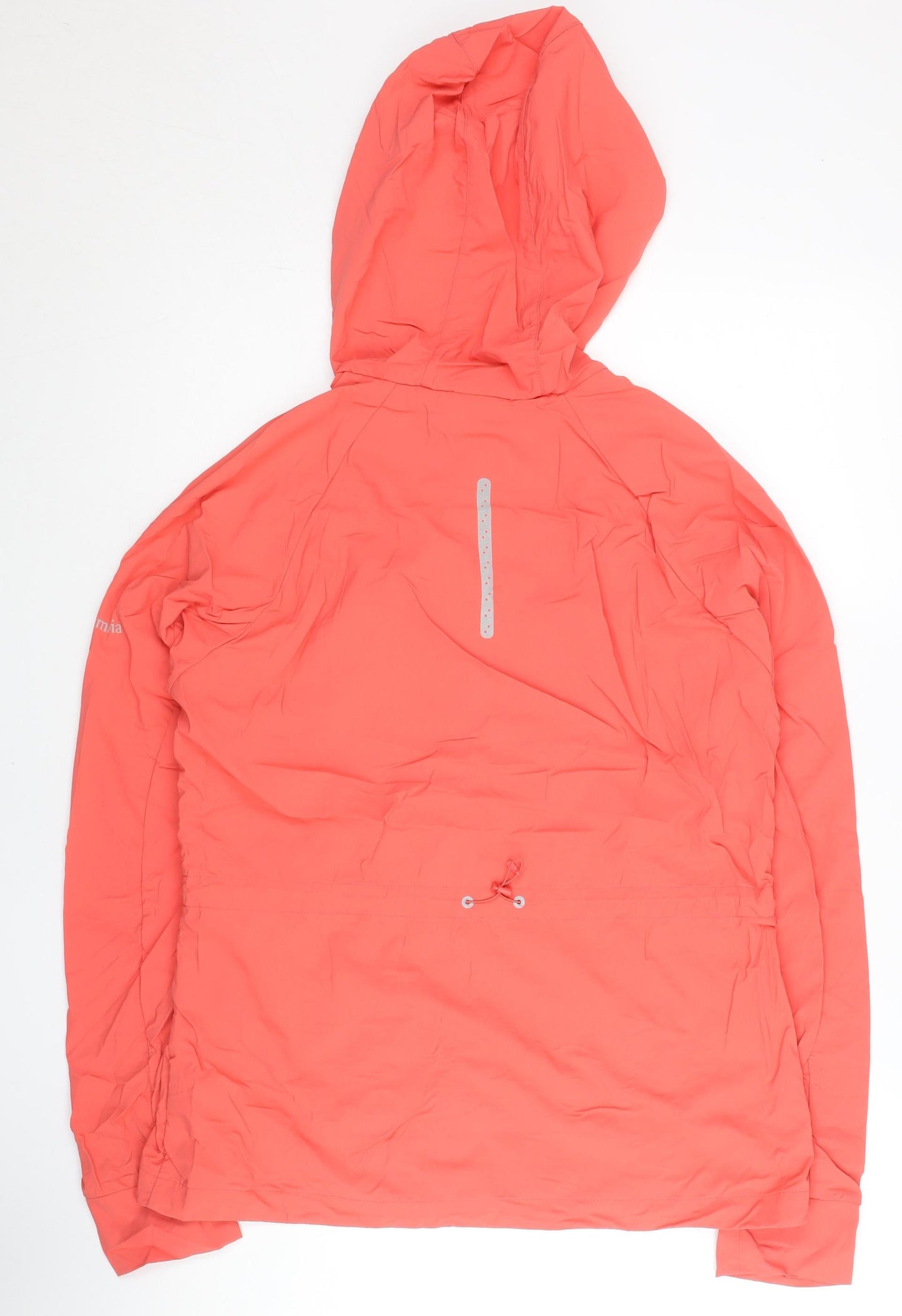 Columbia Womens Orange L Lightweight Hooded Windbreaker Jacket