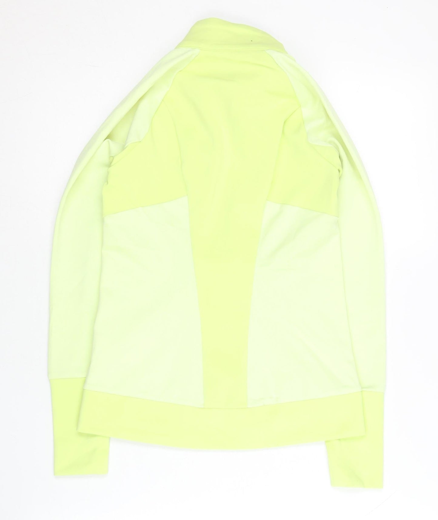 Descente Women’s Yellow Track Jacket Size 6 Slim Fit Full Zip