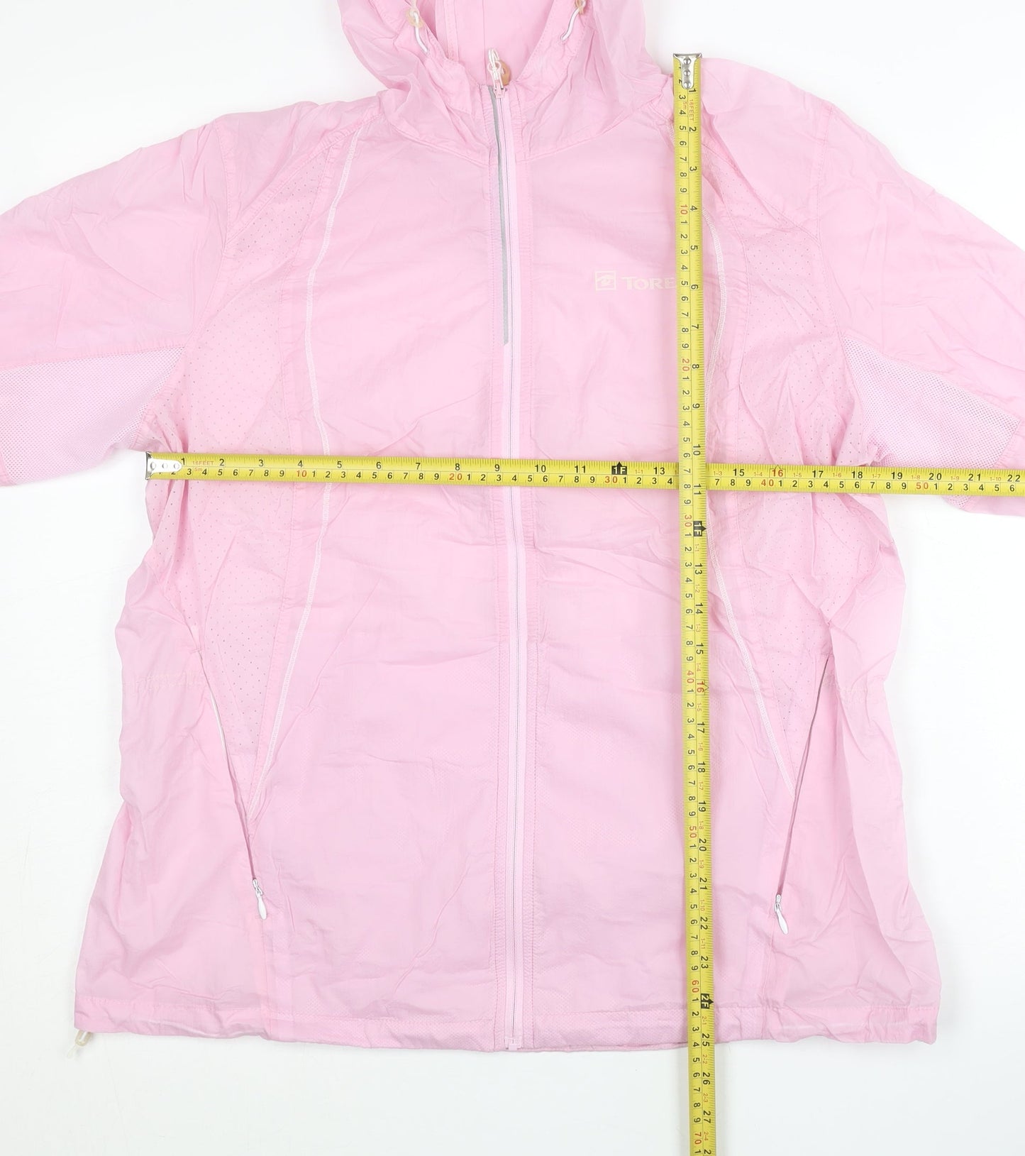 Toread Womens Pink Size 16 Lightweight Hooded Windbreaker Jacket