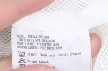 Kappa Womens Green White Size 12 Windbreaker Jacket Lightweight