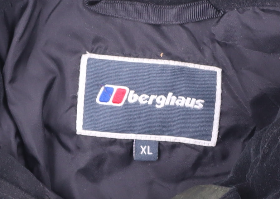 Berghaus Men's Green XL Waterproof Rain Jacket Hooded Hiking Coat