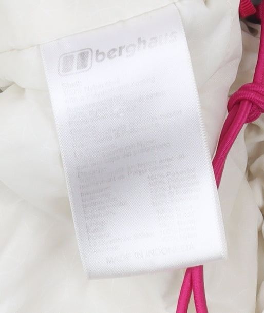 Berghaus Womens White Waterproof Rain Jacket Size 12 Hooded Outdoor Coat