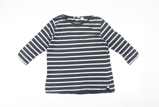 Regatta Womens Blue Striped 3/4 Sleeve Cotton Nautical T-Shirt UK 18