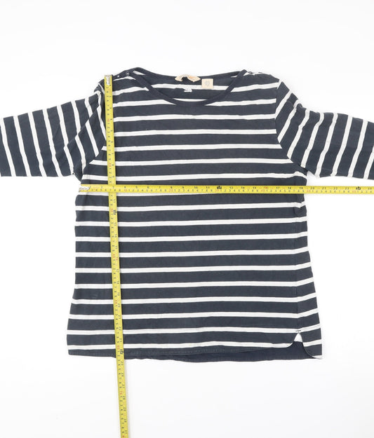 Regatta Womens Blue Striped 3/4 Sleeve Cotton Nautical T-Shirt UK 18