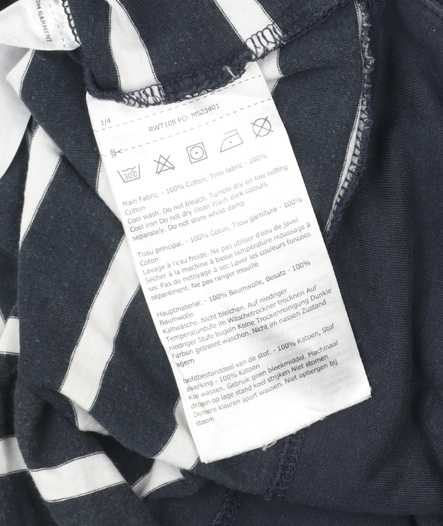 Regatta Womens Blue Striped 3/4 Sleeve Cotton Nautical T-Shirt UK 18