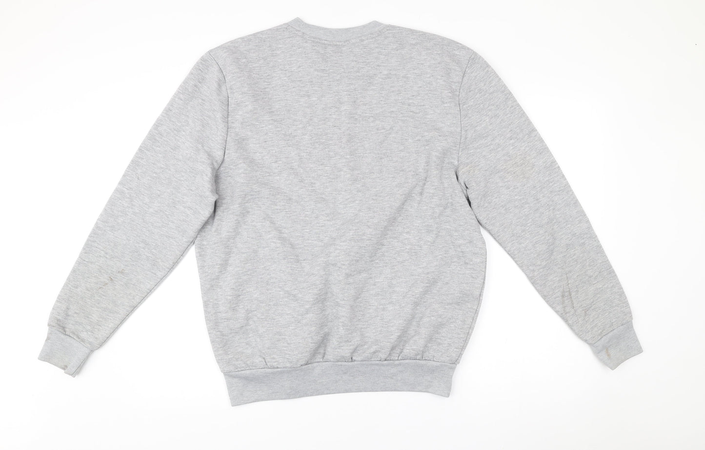 Slazenger Mens Grey L Sweatshirt Pullover Crew Neck Logo Sportswear