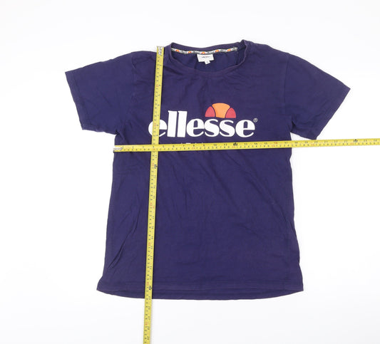 Ellesse Mens Blue Medium Graphic Logo Crew Neck Cotton T-Shirt