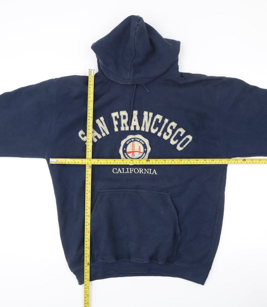 TEEMAX Men’s Blue XL Pullover Hoodie San Francisco Embroidered
