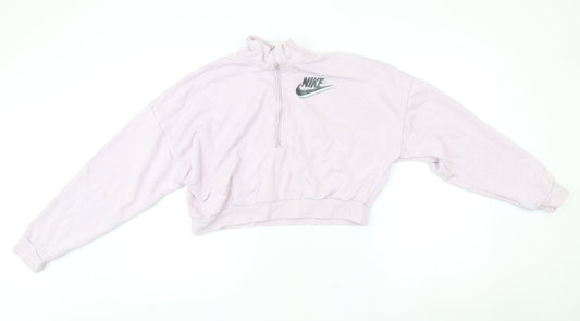 Womens UK L Relaxed Nike Pink Pullover Sweatshirt