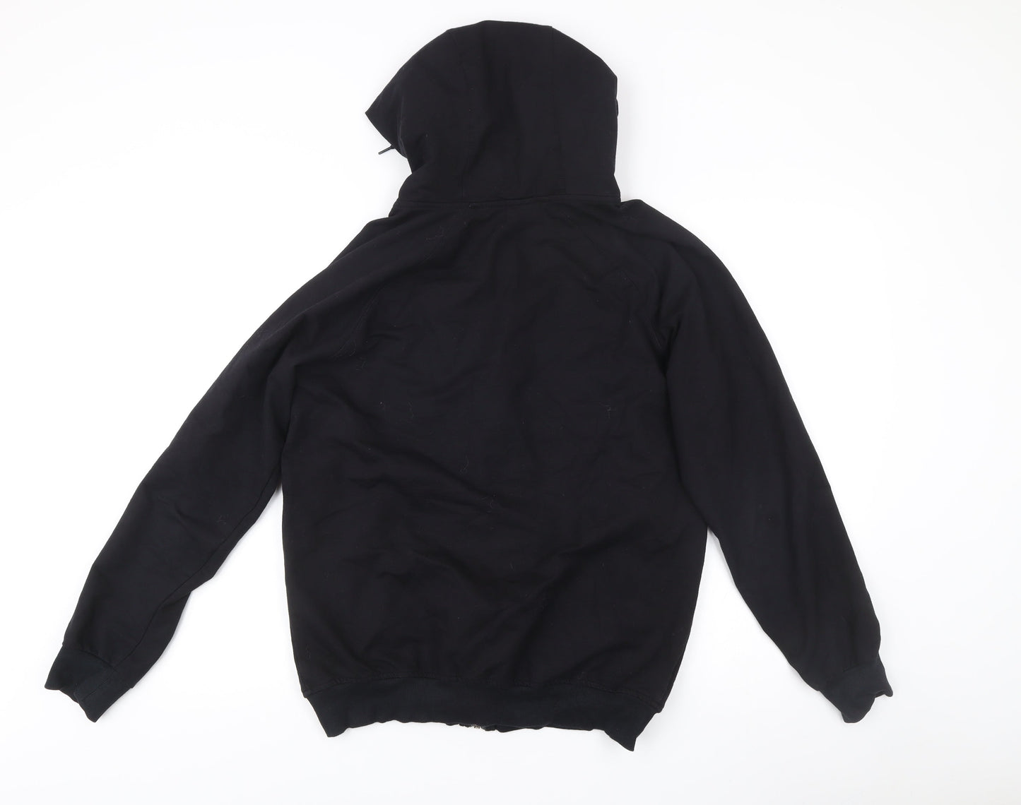 Nike Mens Black Full Zip Hoodie M Regular Fit Logo Pockets