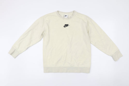 Unisex Adults UK L Regular Nike Ivory Pullover Sweatshirt