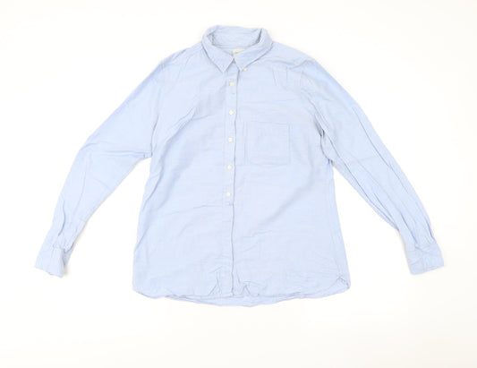 Gap Women’s Blue Cotton Button-Up Shirt Size S Long Sleeve