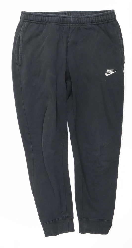 Nike Men’s Black Jogger Sweatpants M Cotton Blend Fleece Activewear