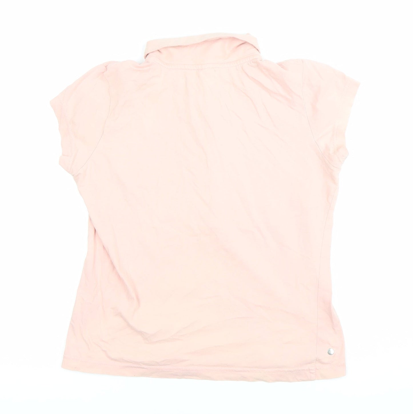 Reebok Women's Pink Polo Shirt Size 10 Short Sleeve Cotton