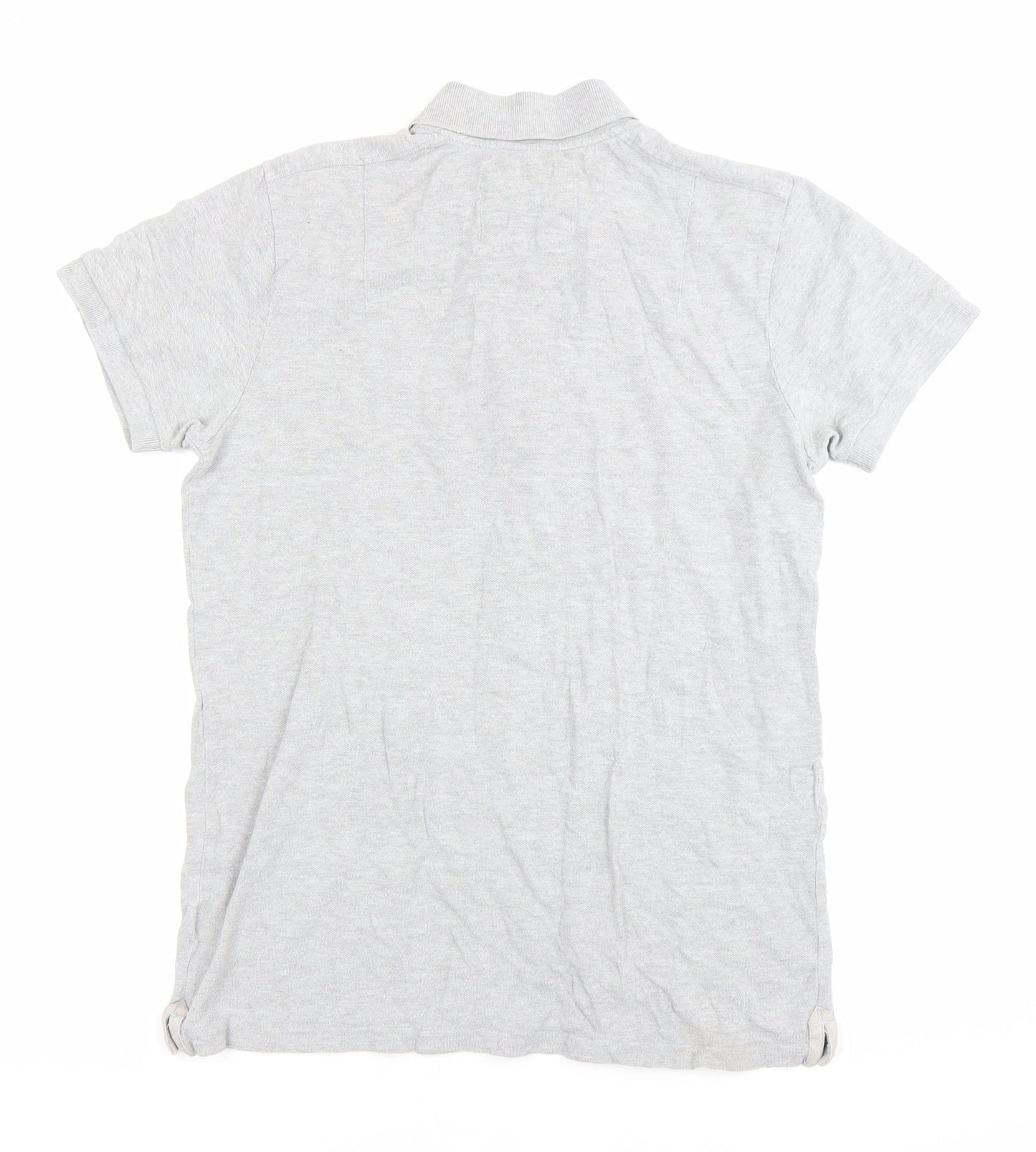 AllSaints Men’s Grey Polo T-Shirt Size Small Slim Fit Cotton