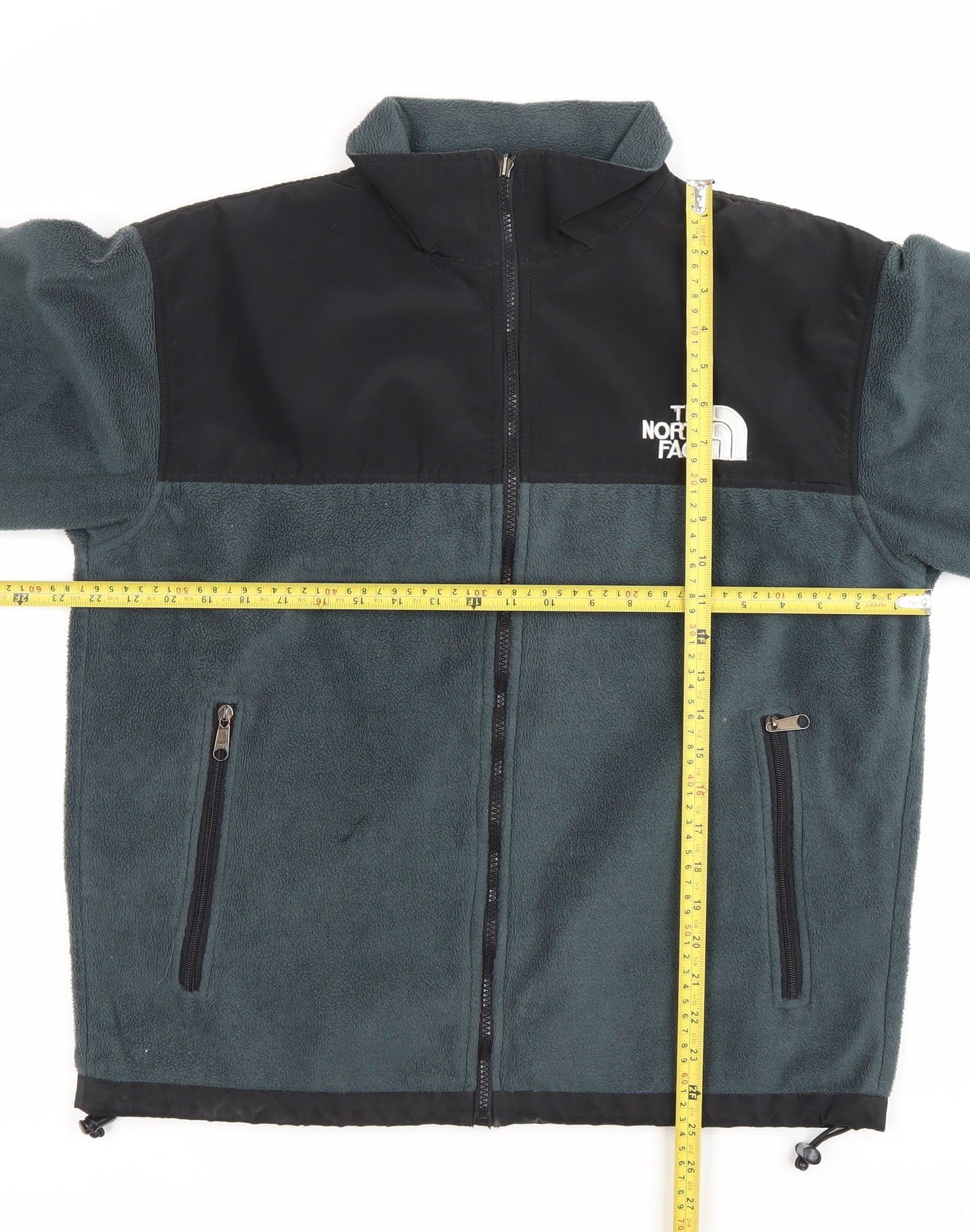 The North Face Men’s Medium Green Fleece Jacket Windproof Outdoor