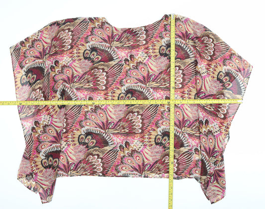 Susan Graver Women’s Multicoloured Floral Tunic Blouse M