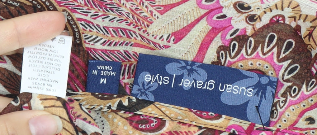 Susan Graver Women’s Multicoloured Floral Tunic Blouse M