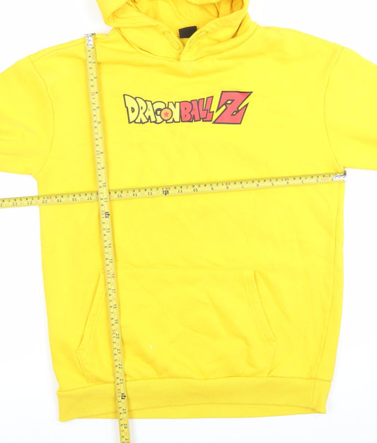 Dragon Ball Z Boys Yellow Pullover Hoodie 14-15 Years Anime Graphic Print