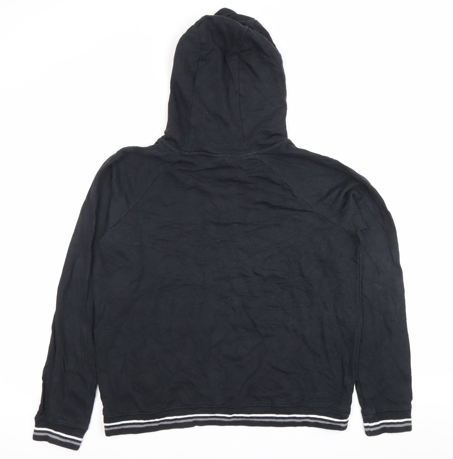 Nike Men’s Black Pullover Hoodie M Logo Hooded Sweatshirt