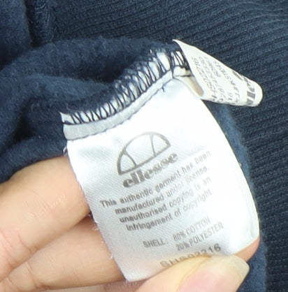 Ellesse Mens Blue Pullover Hoodie Size L Regular Fit Sportswear