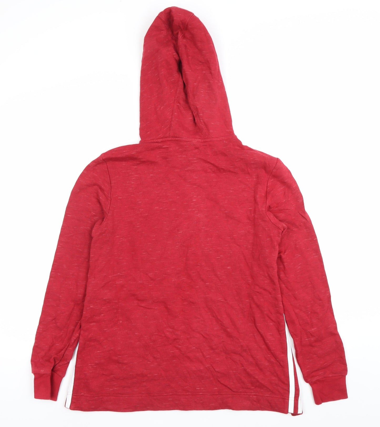 Adidas Womens Red XS Pullover Hoodie Sweatshirt Logo Cotton Blend