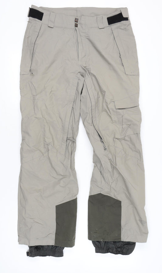 Columbia Men’s Grey Snow Pants M Waterproof Insulated Winter Trousers