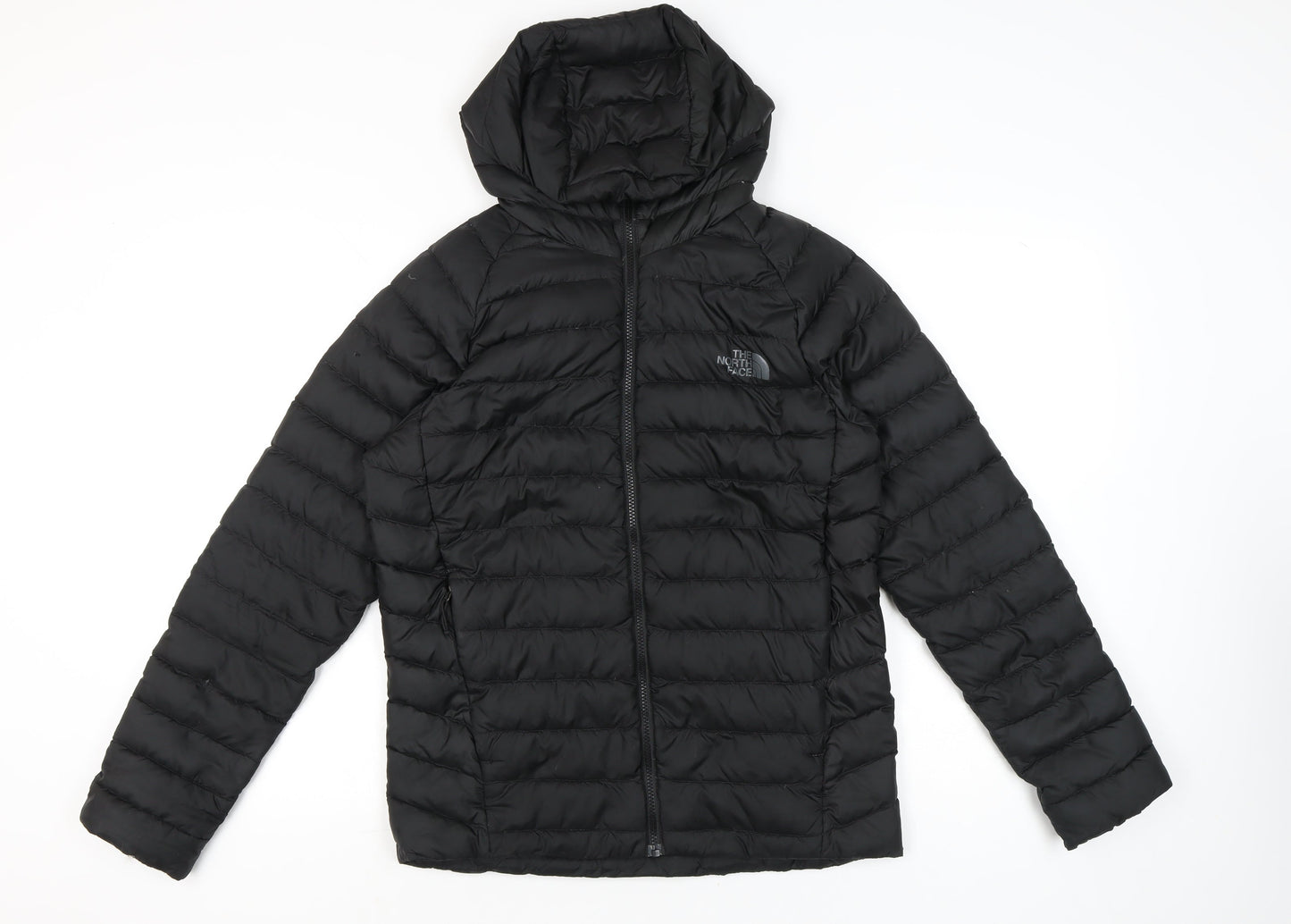 The North Face Mens Black S Puffer Jacket Hooded Down Insulated