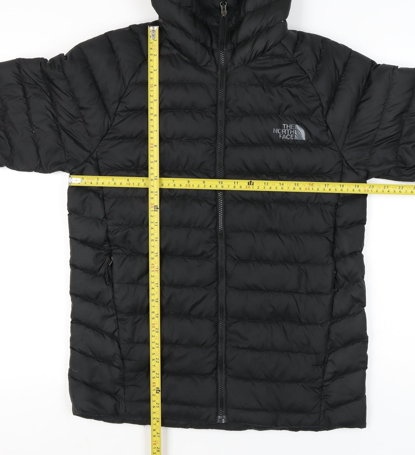 The North Face Mens Black S Puffer Jacket Hooded Down Insulated