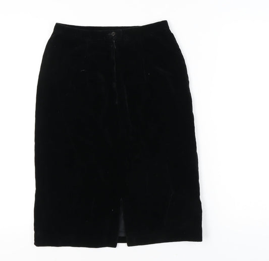 STINA Creation Women’s Black Velvet Pencil Skirt Size 6 Vintage