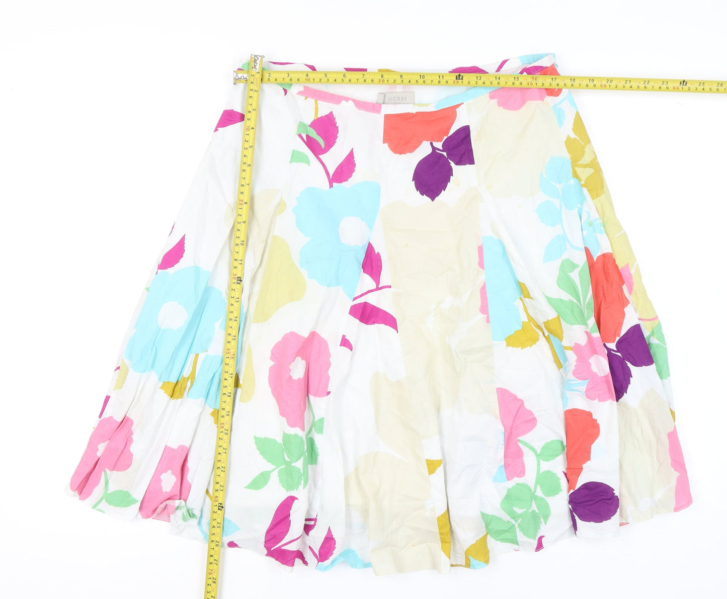 Hobbs Women’s Multicoloured Floral A-Line Pleated Skirt UK 16