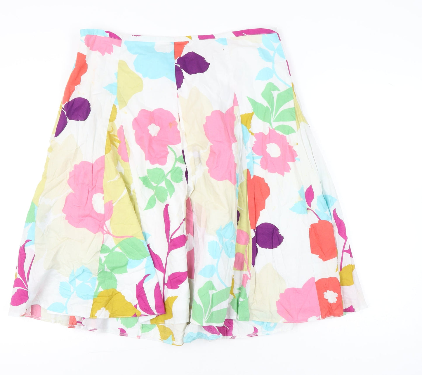 Hobbs Women’s Multicoloured Floral A-Line Pleated Skirt UK 16