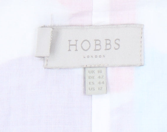 Hobbs Women’s Multicoloured Floral A-Line Pleated Skirt UK 16
