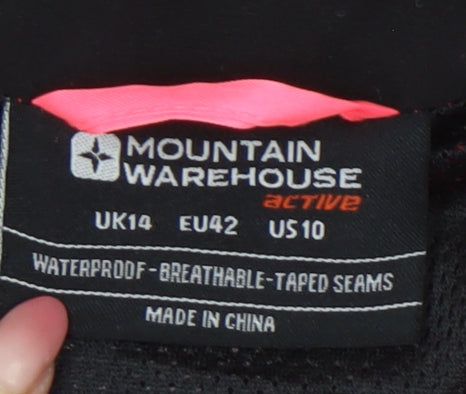 Mountain Warehouse Women’s Pink Waterproof Jacket Size 14 Rain Coat