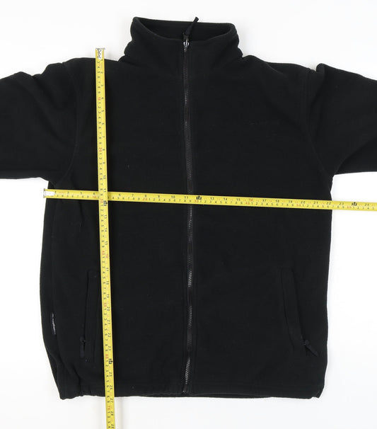 Mountain Life Men’s Black Fleece Jacket M Full Zip Outdoor Hiking