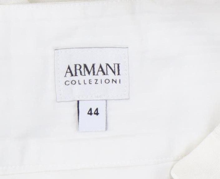 Armani Collezioni Women’s White Midi Slip Dress Size 12 Elegant Formal