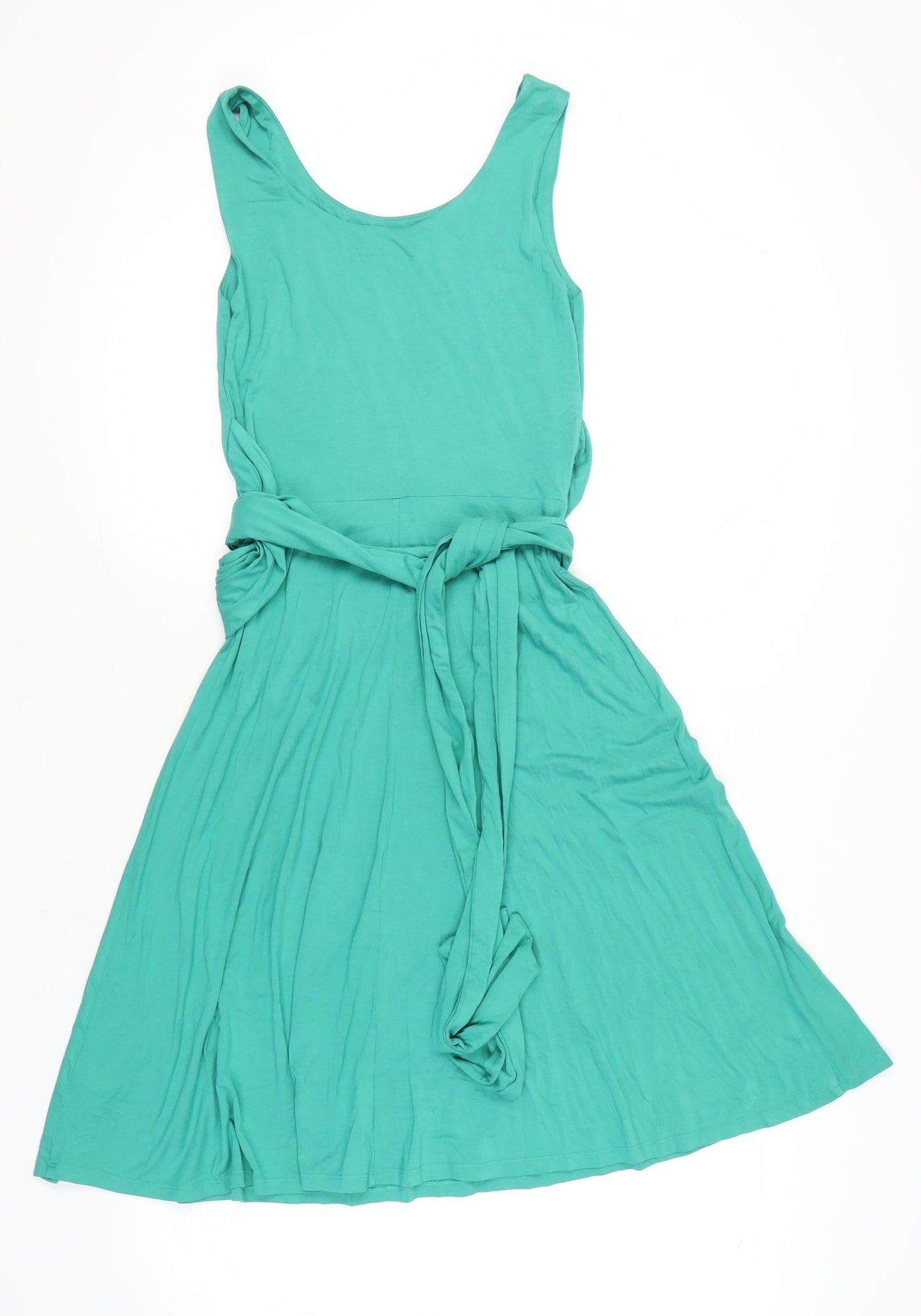 Boden Women’s Green Size 10 Fit & Flare Sleeveless Knee Length Dress