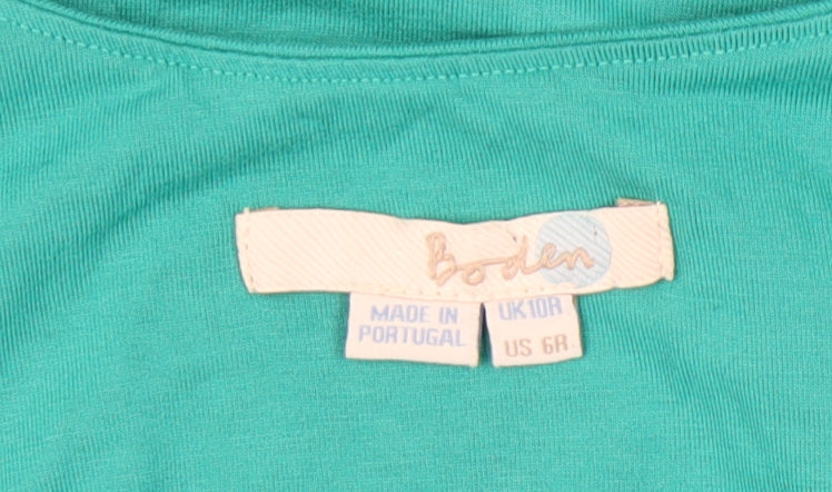 Boden Women’s Green Size 10 Fit & Flare Sleeveless Knee Length Dress