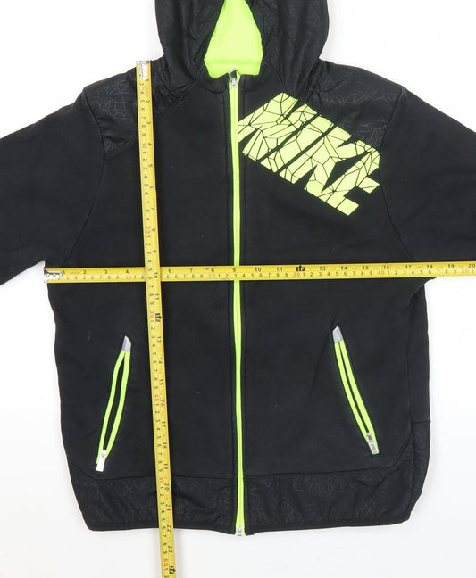 Nike Men’s Black Full Zip Hoodie L Sportswear Graphic Hooded