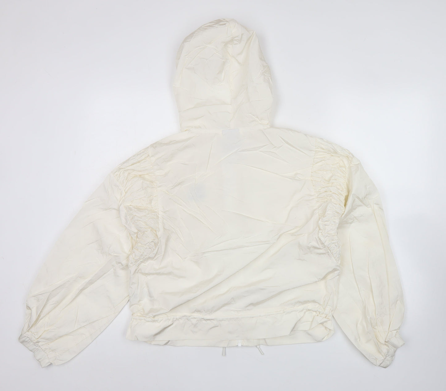 Adidas Women’s Ivory XS Cropped Windbreaker Hooded Jacket