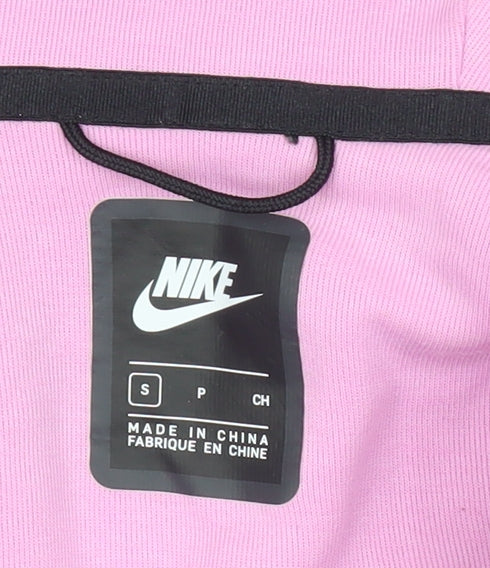 Nike Women’s Pink Full Zip Hoodie Sweatshirt Size S Cotton Blend