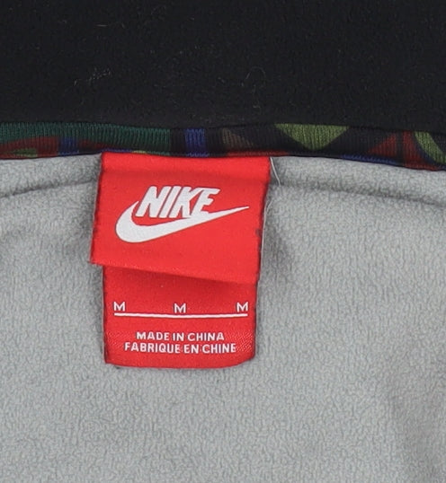 Nike Men’s Black Medium Full Zip Hoodie Air Logo Sports Fleece