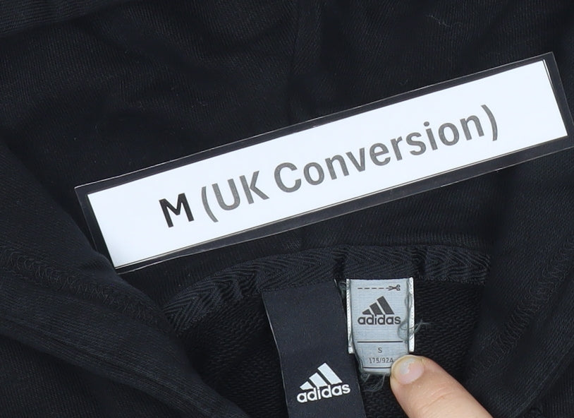 Adidas Men’s Black Full Zip Hoodie Jacket Size M Sportswear Logo