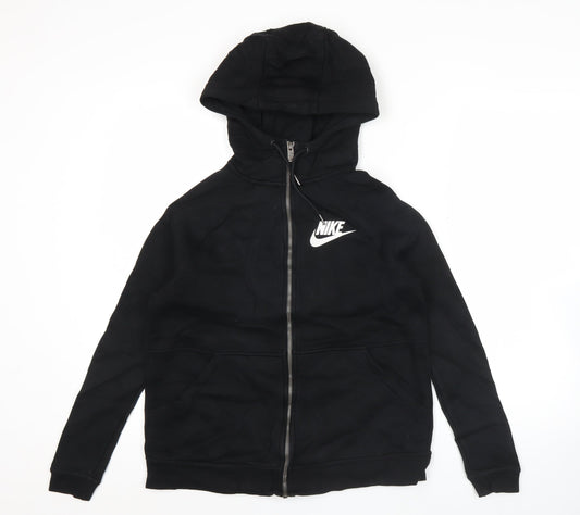 Unisex Adults UK M Regular Nike Black Full Zip Hoodie